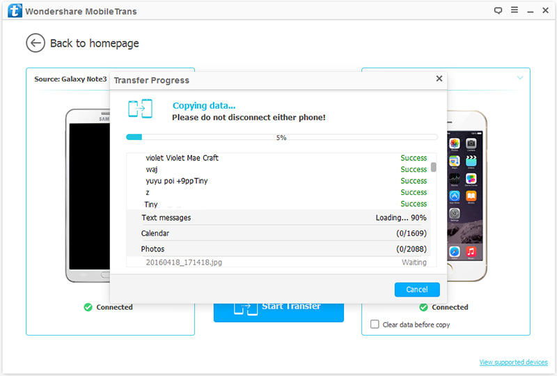 transfer data from samsung galaxy to iphone
