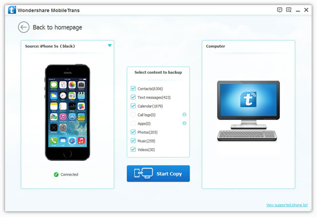 transfer iphone data to pc