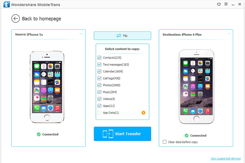 transfer old iphone data to new iphone 8/7