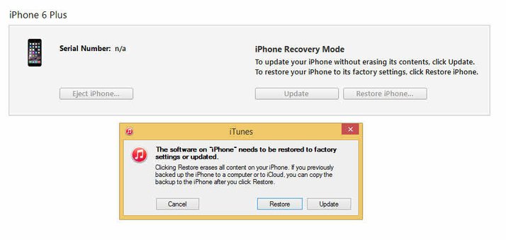 get out of recovery mode in itunes