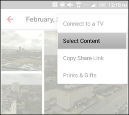 select photos to restore from Cloud