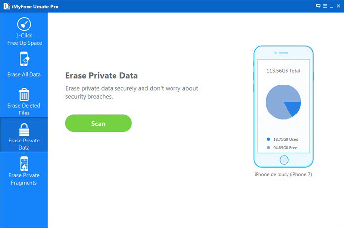 erase private files on iPhone