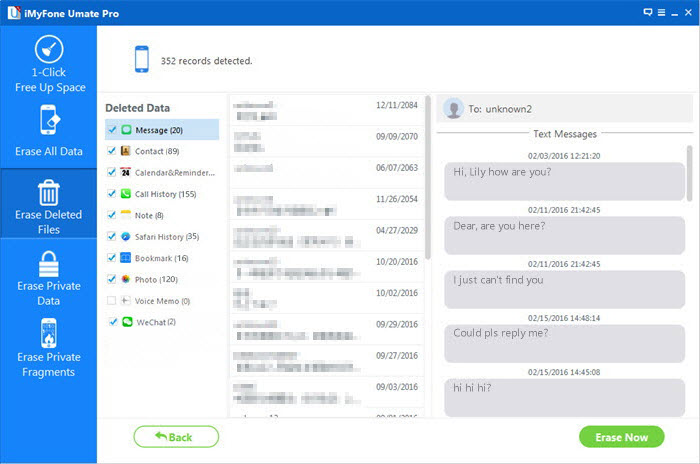 delete private data from iPhone