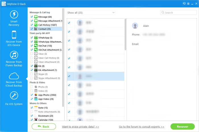 recover iphone x contacts