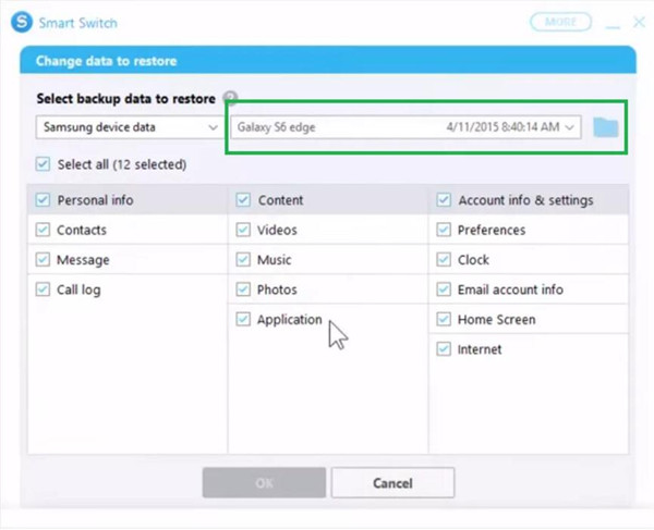 recover data from broken screen Samsung via Smart Switch