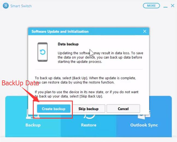 recover data from broken screen Samsung via Smart Switch