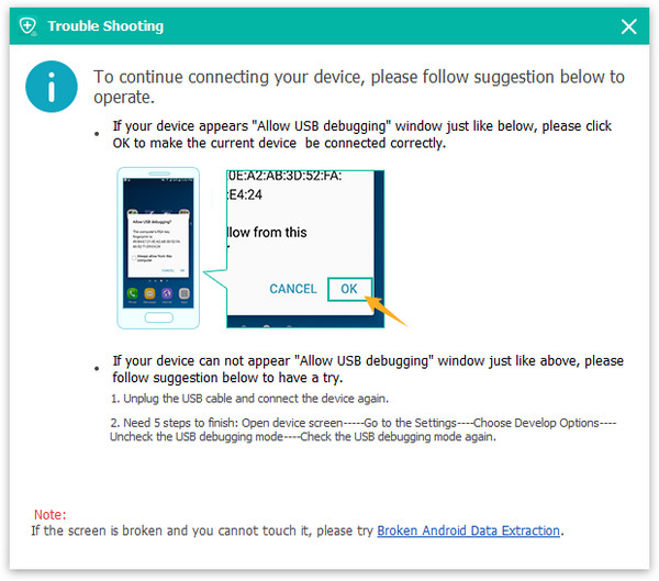 allow connect Samsung device with computer