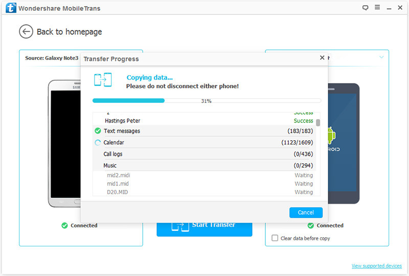 transfer SMS from Samsung Galaxy S4/S5/S3/Note 3/4 to Galaxy s7