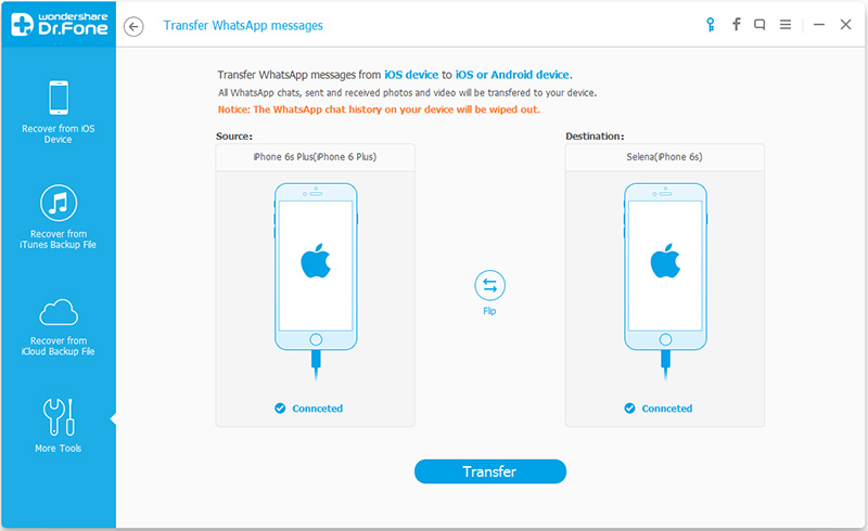 transfer whatsapp messages from old iPhone to iPhone 7