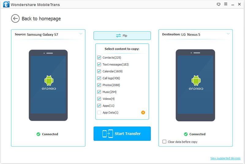 Transfer Data From Android to LG G3, G4, G5