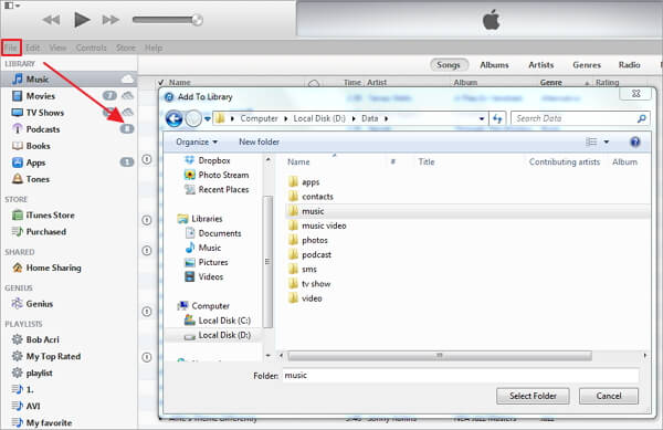 add-photos-to-itunes