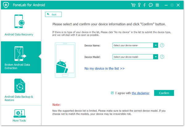 recover lost sms from broken Android
