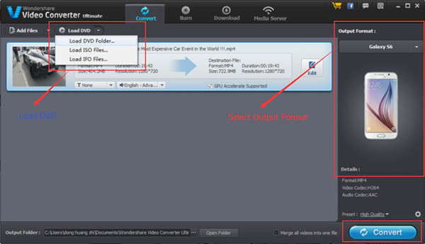 Convert DVD to Samsung Galaxy S6,S6 Edge