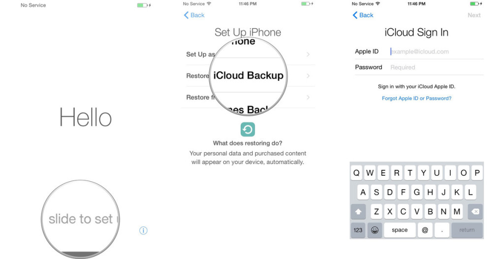backup contacts from old iphone on iCloud