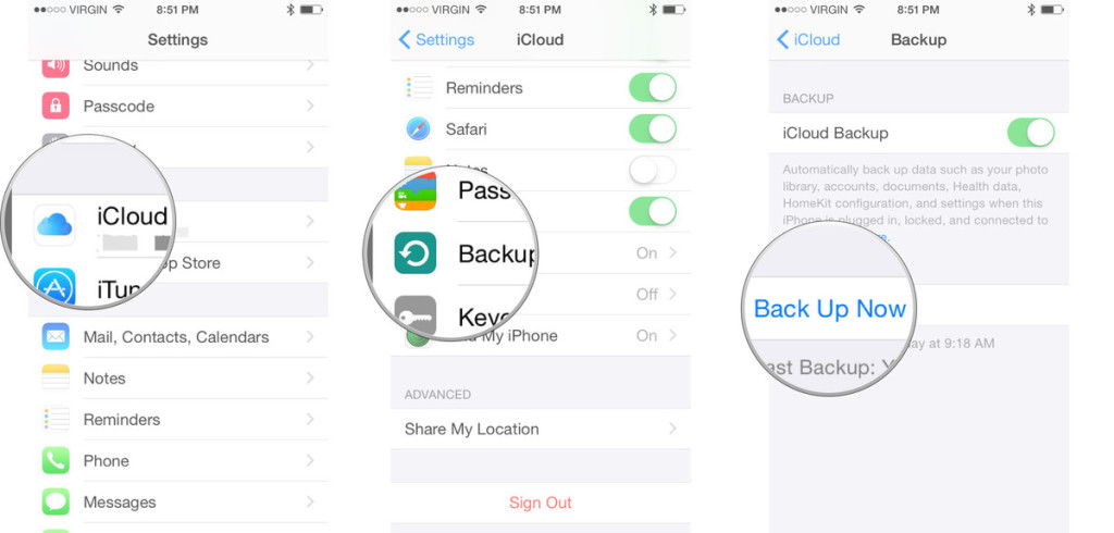 transfer iphone contacts to iphone 7 in iCloud