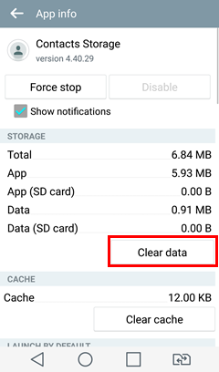 erase android contacts
