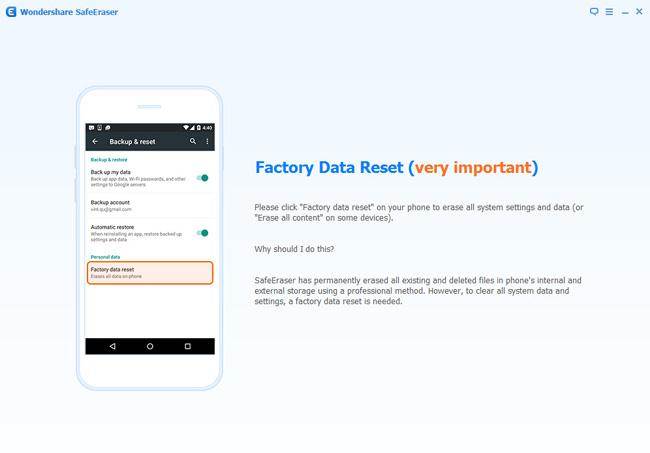permanently wipe SMS on Android phone