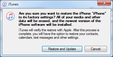 restore iPhone to factory resetting