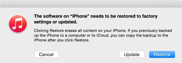 restore iphone to fix iphone black screen