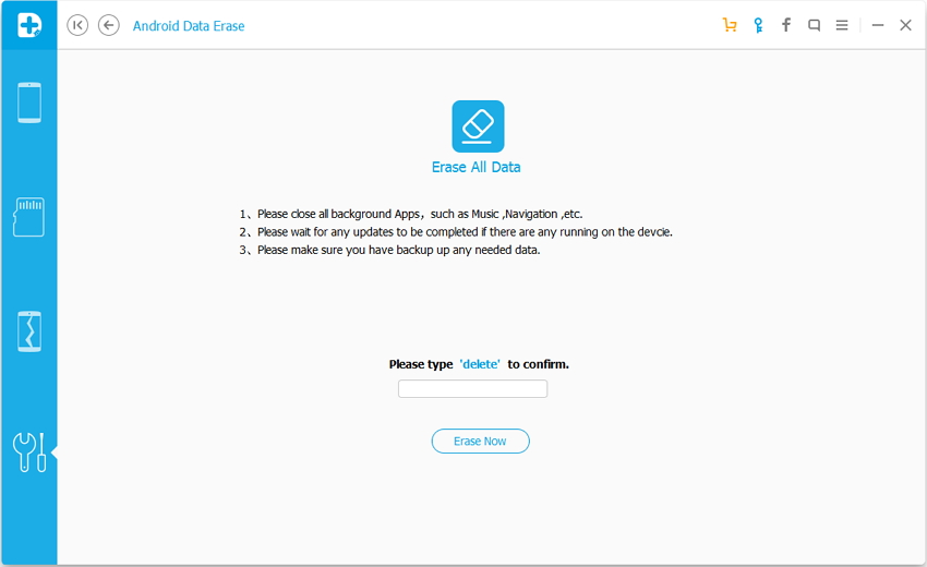 permanently delete data from android