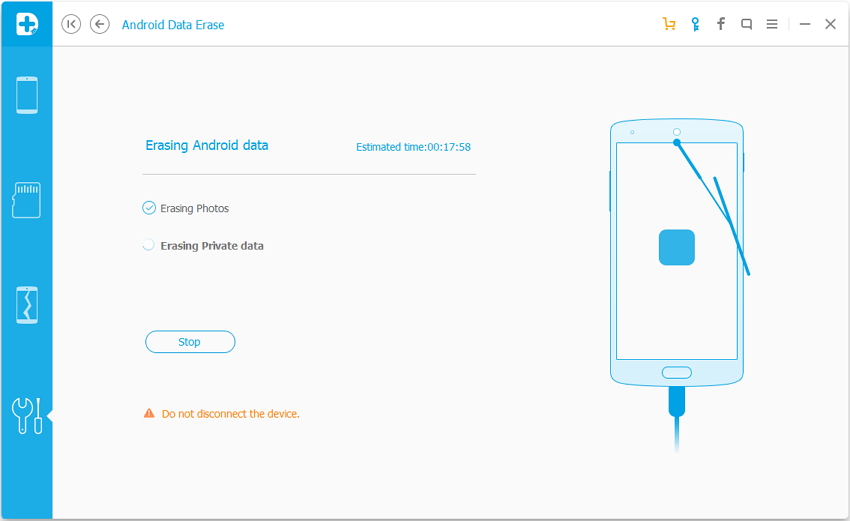 permanently delete data from android