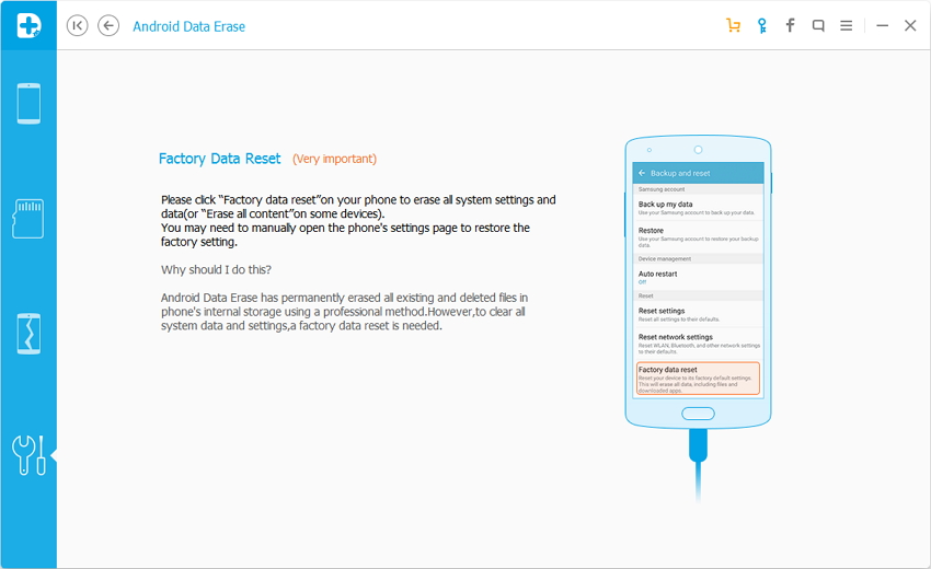 permanently delete data from android