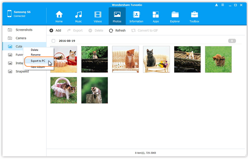 download google photo album to pc