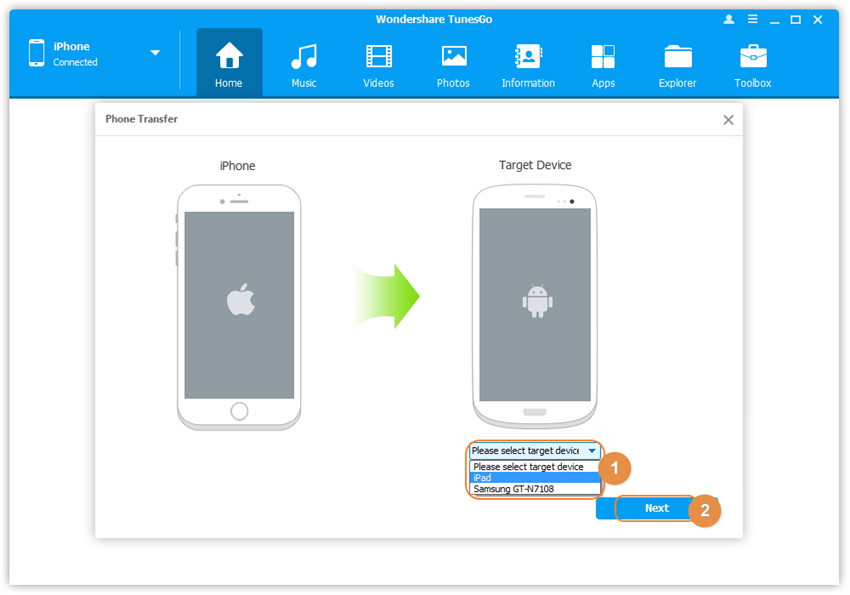 transfer Android/iPhone to iPhone 7