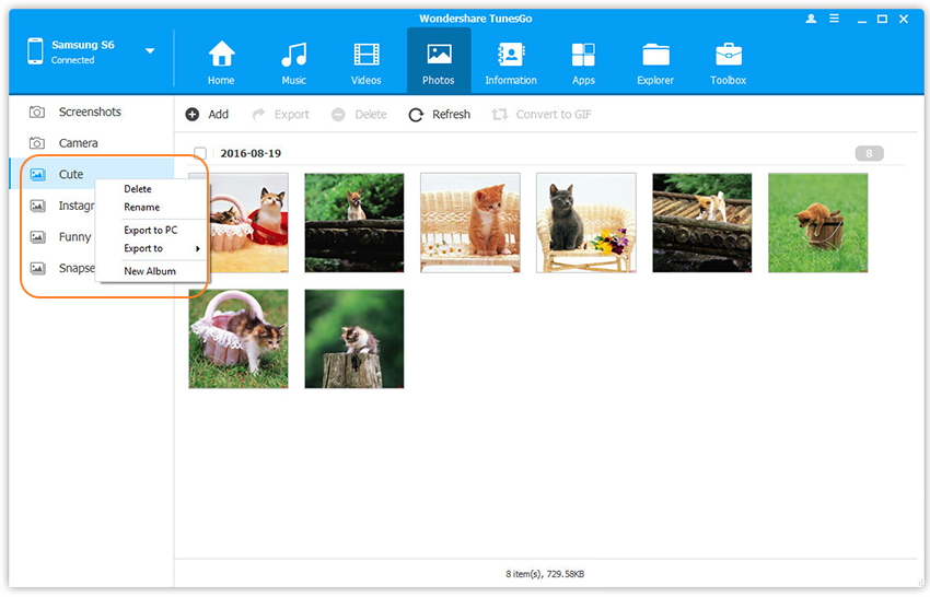 manage samsung galaxy s7 photos on computer