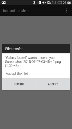 transfer samsung data to huawei via bluebooth