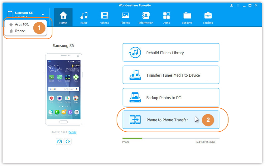 manage samsung galaxy on pc
