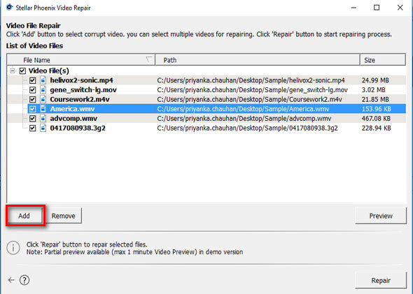 repair corrupted mp4 video files