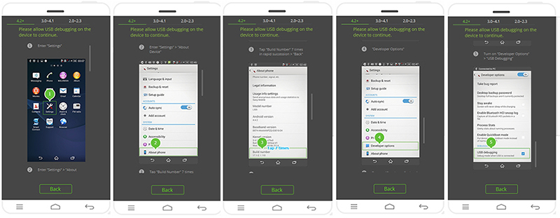 Enable USB Debugging on Android 4.2 or above