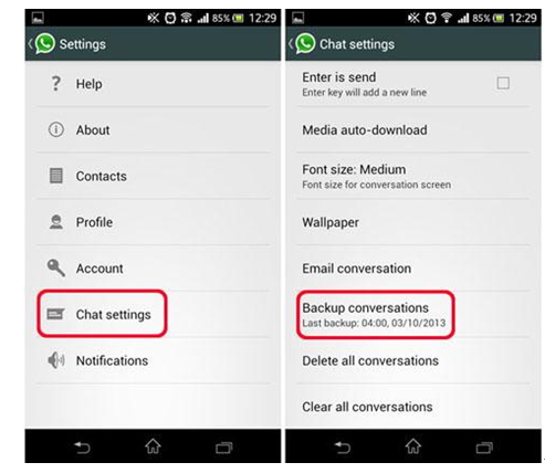 How to transfer whatsapp history to new android phone