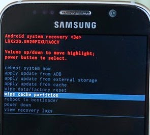 wipe cache partition on galaxy s7/s6/s5