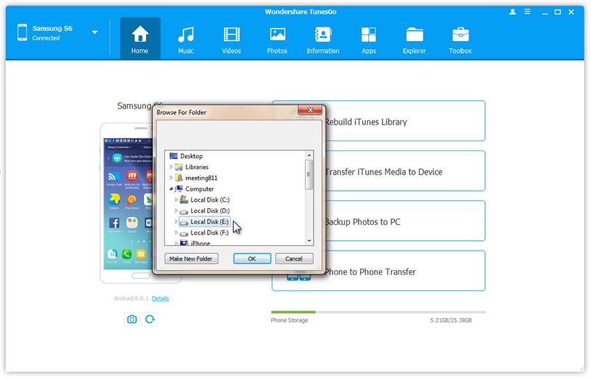 successfully backup galaxy s8 photos to pc in a click