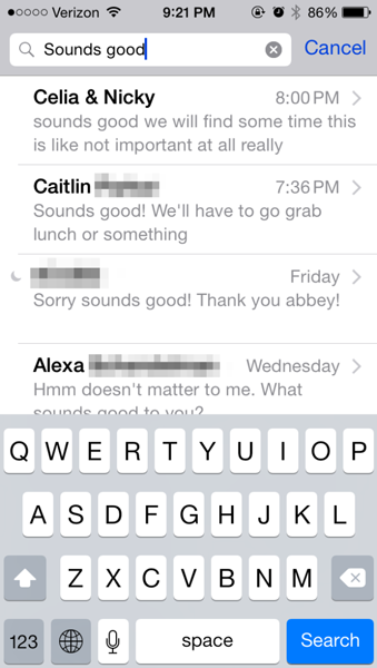 search text messages on iphone with messages app