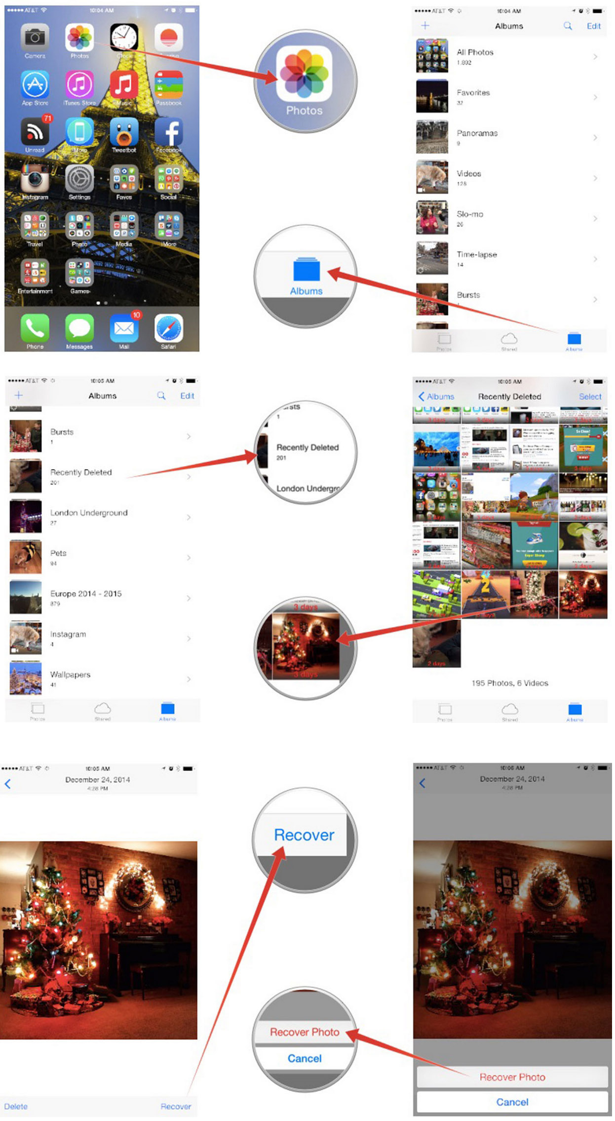 recover photos from recently deleted folder