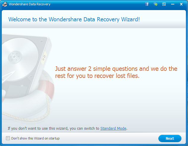 data recovery main page