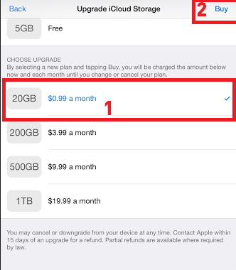 buy more icloud storage