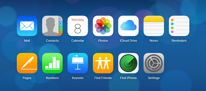 retrieve lost iphone data by using icloud.com