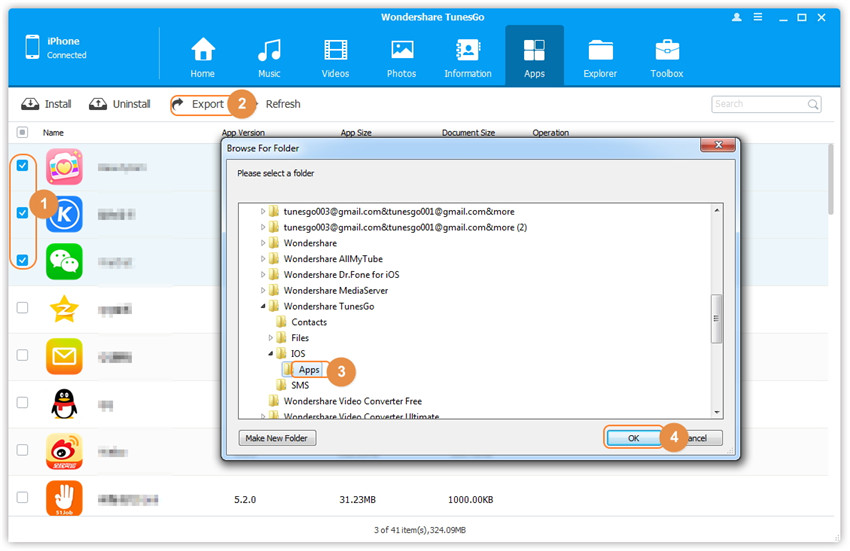 backup apps from iphone x to pc