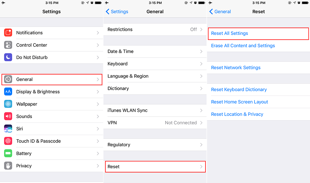 reset all settings to fix iphone overheating issue