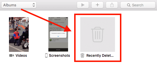 recently deleted photos app
