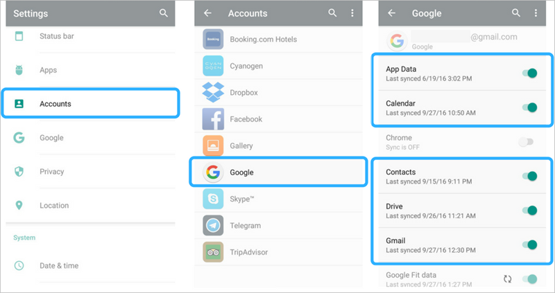 backup android data on google drive