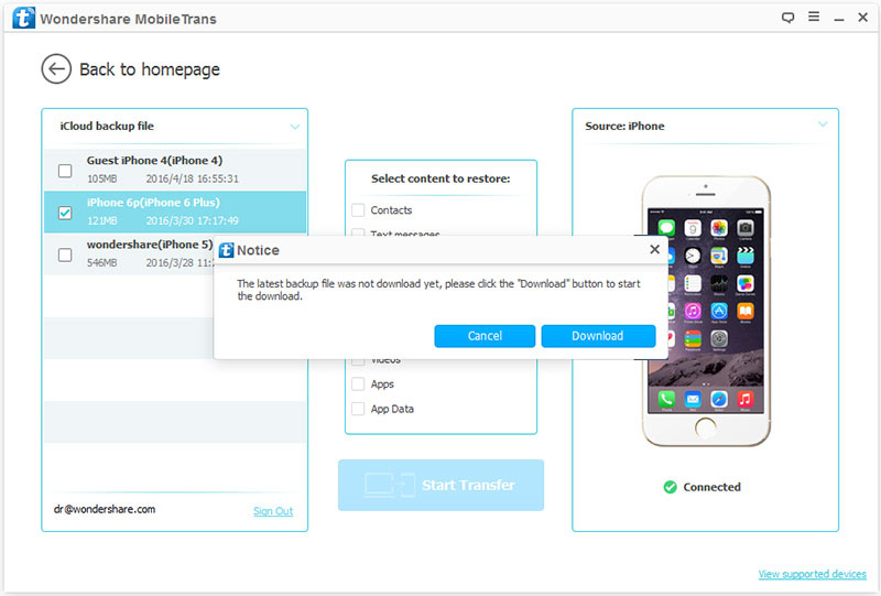 download icloud backup file