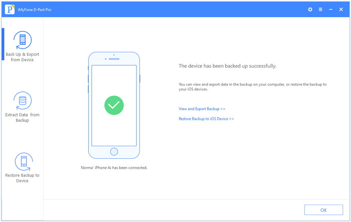 successfully backup iphone data