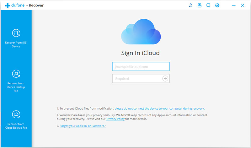 log in iCloud