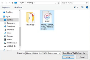 import ipsw files to install