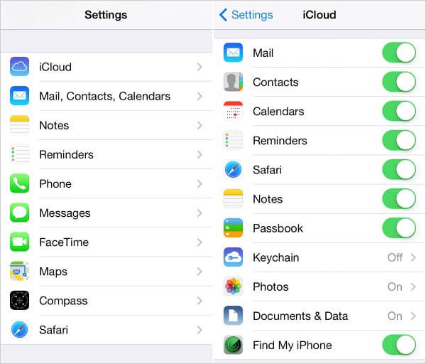 backup iphone data with icloud